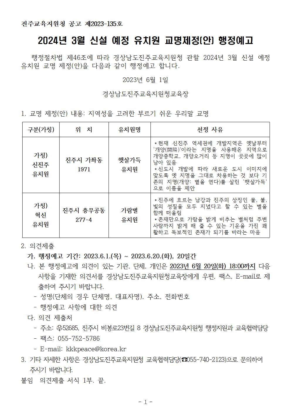 [붙임1] 2024년 3월 신설 예정 유치원 교명제정(안) 행정예고문(고시용)001.jpg