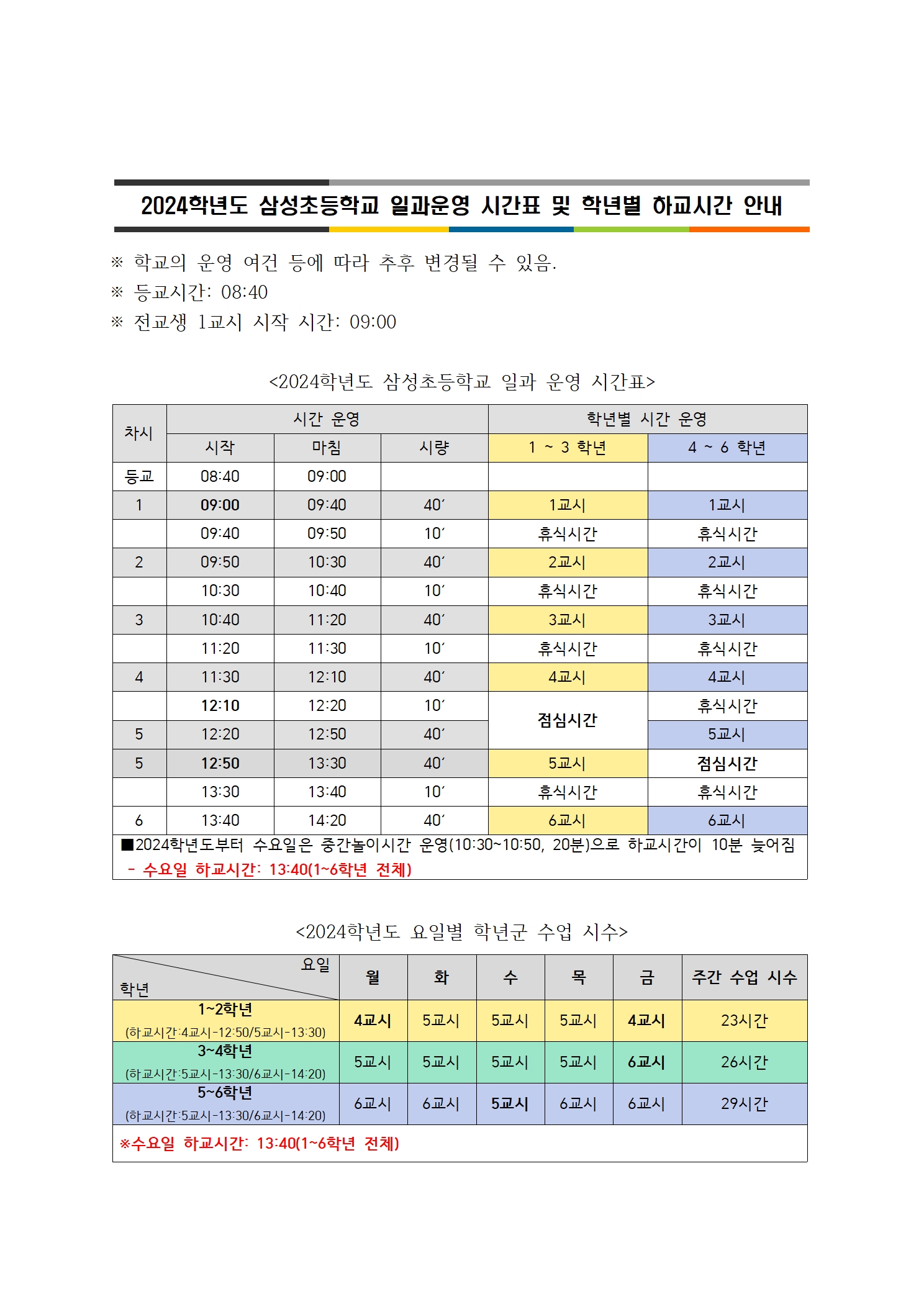 05 2024학년도 삼성초등학교 일과운영 시간표 및 학년별 하교시간 안내001.jpg